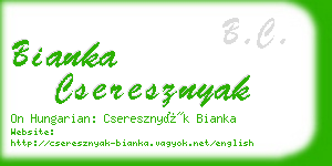 bianka cseresznyak business card